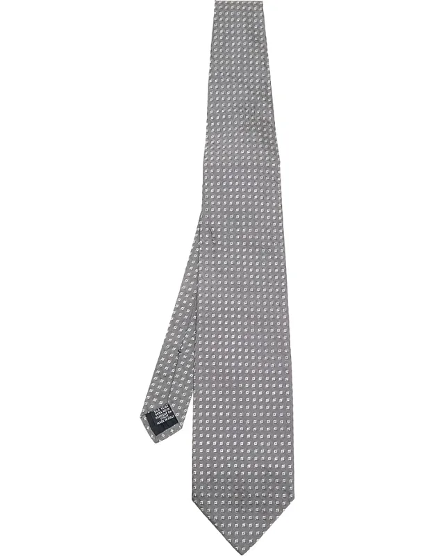 Square Patterned Silk Jacquard Tie