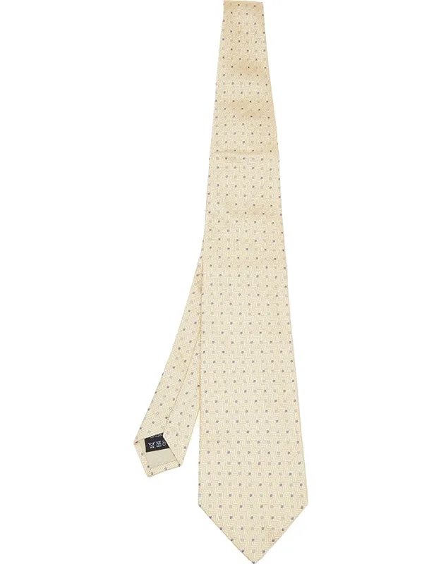 Micro Motif Silk Jacquard Tie