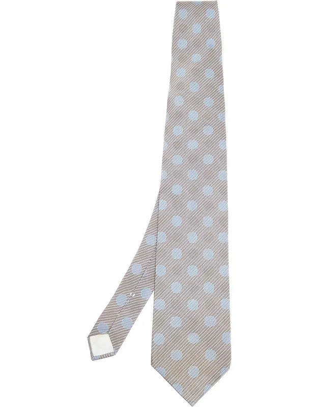 Vintage Circle Print Silk Tie