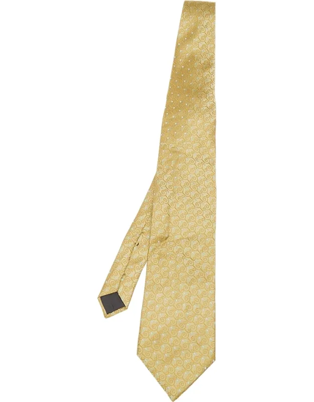 Vintage Gold Jacquard Silk Tie