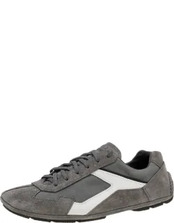 Suede And Nylon Low Top Sneakers