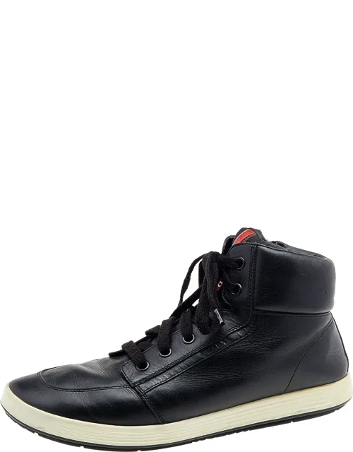 Leather High Top Sneakers
