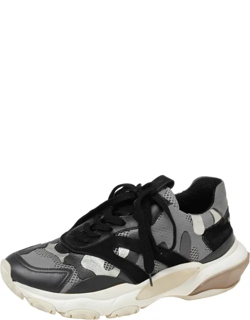 Multicolor Mesh And Suede Bounce Low Top Sneakers