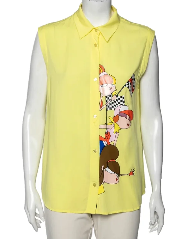 Printed Sleeveless Shirt