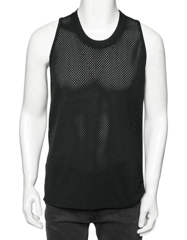 Perforated Knit Sleeveless T-shirt