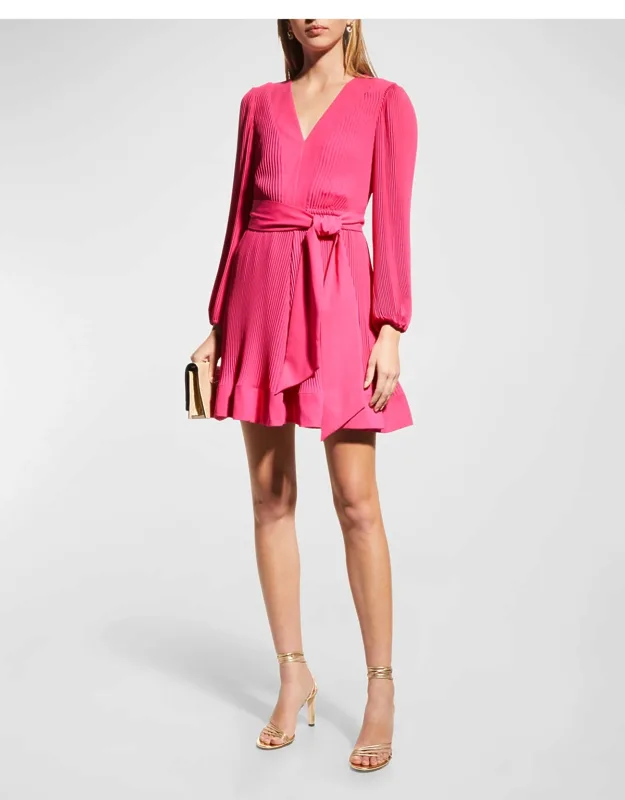 Pleated Fit-and-flare Dress
