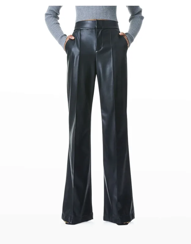 High-waist Faux-leather Pants