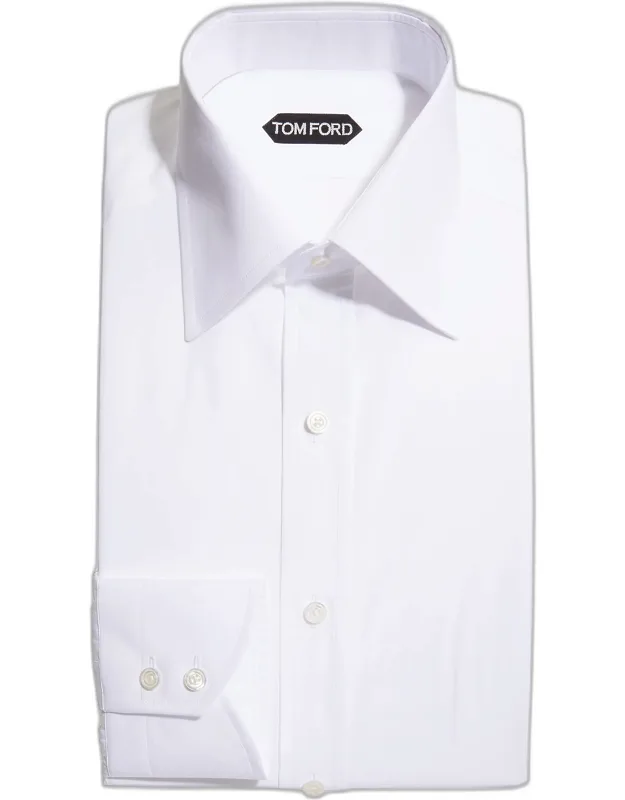 Solid Cotton Dress Shirt