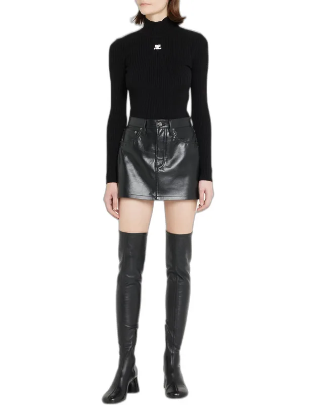 Ribbed Turtleneck Sweater