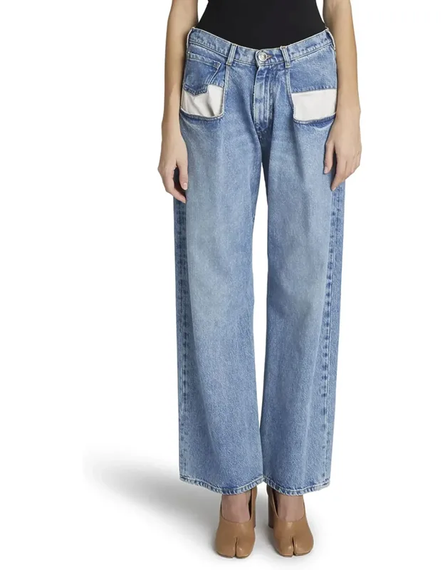 Wide-leg Denim Pants
