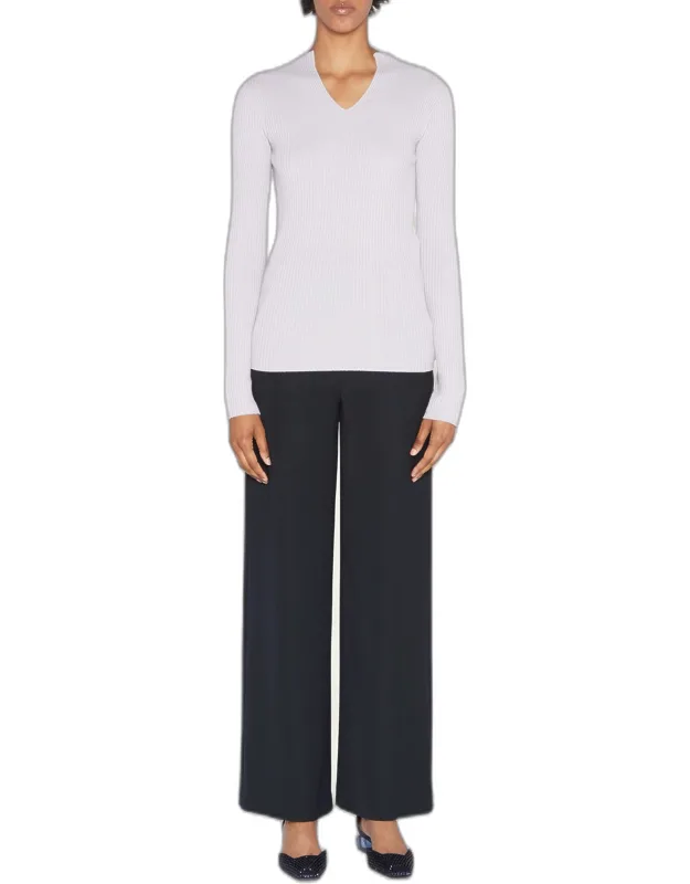 Cashmere Ribbed Knit Sweater