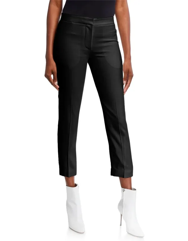 Leaf Crepe Cigarette Trousers