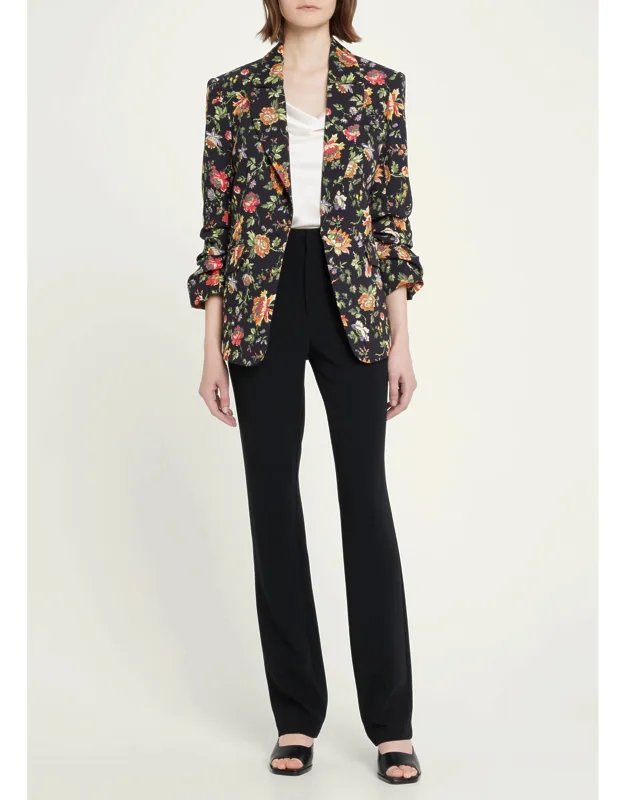 Slim Straight-leg Crepe Pants