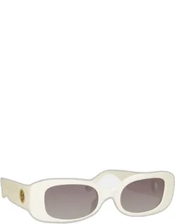 Rectangle Acetate & Nylon Sunglasses
