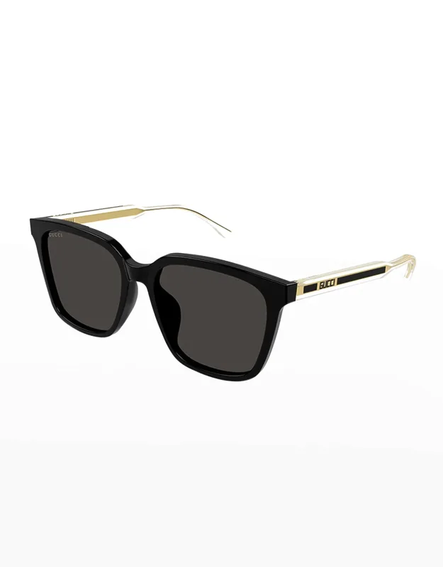 Temple-logo Rectangle Sunglasses