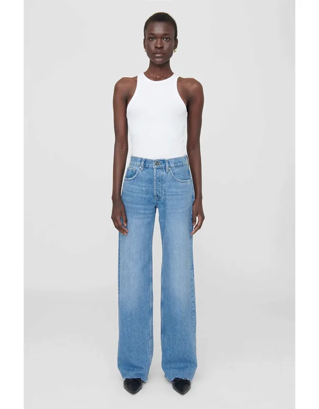 Hugh Jean With Wide Leg And Raw-edge Hem