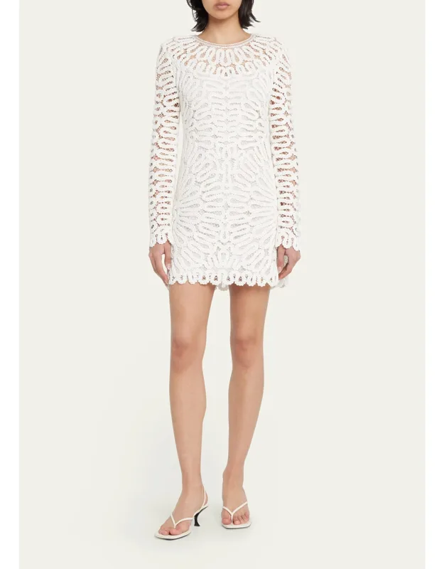 Cage Crochet Mini Dress
