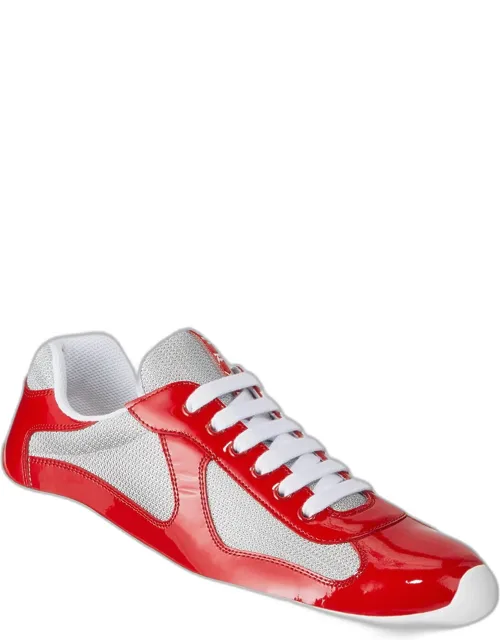 America's Cup Patent Leather Patchwork Sneakers