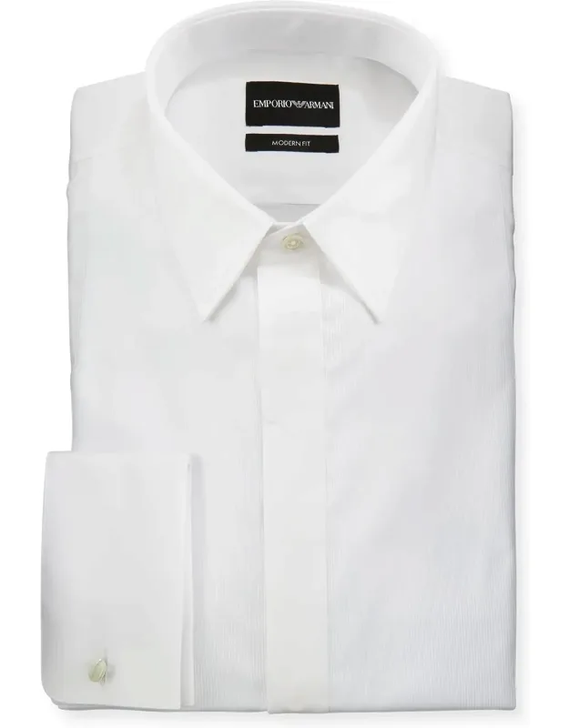 Modern Fit Basic Tuxedo Shirt With French Cuff
