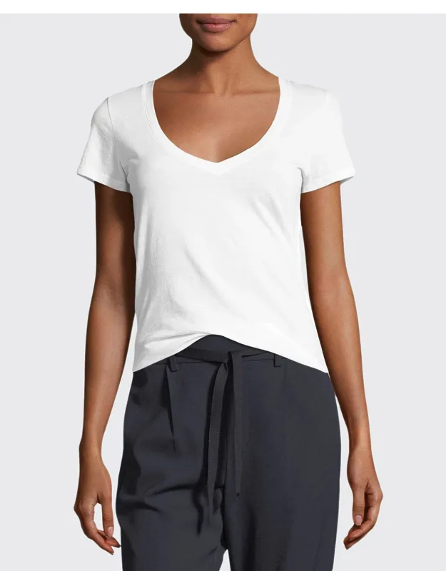 Essential Pima Cotton V-neck Tee