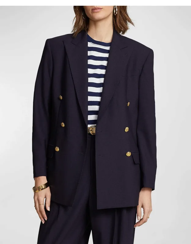 Wool-blend Double-breasted Blazer