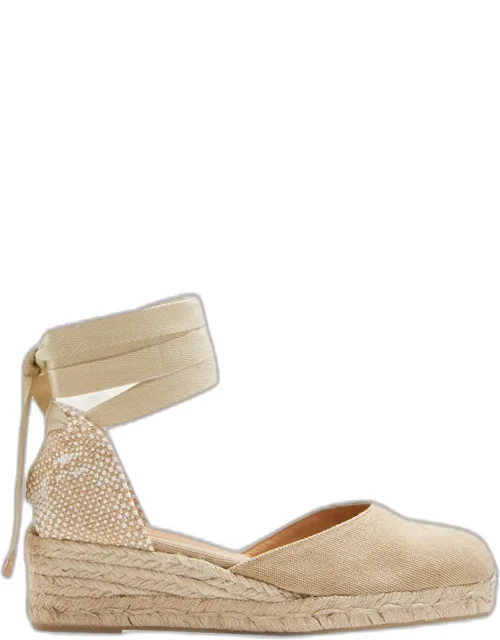 Wrap-around Espadrille Wedges