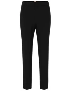 Regular-fit Trousers In Stretch Fabric With Tapered Leg