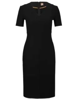 Slim-fit Dress With Full Rear Zip