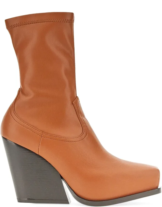 Cowboy Boots With Heel 10.5 Cm And Faux Leather Upper