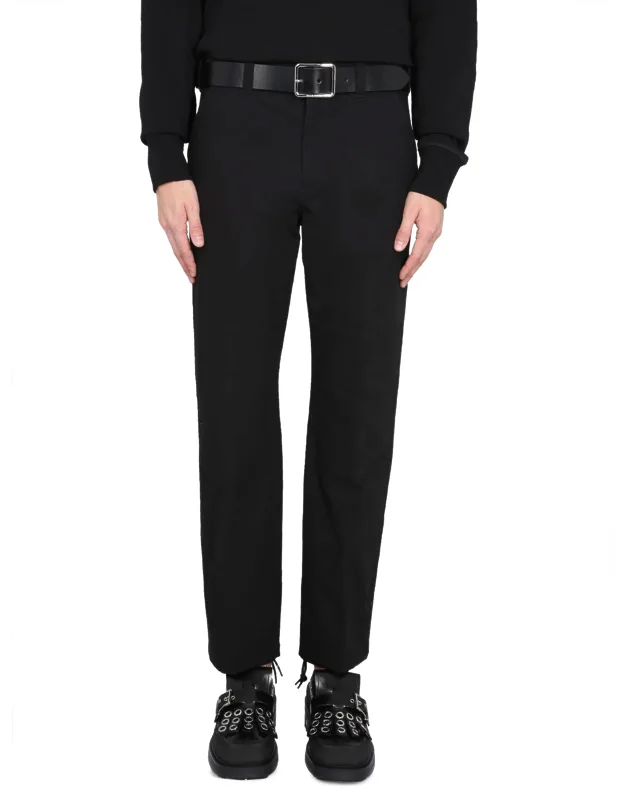 Workwear Pants With Concealed Closure And Belt Loops