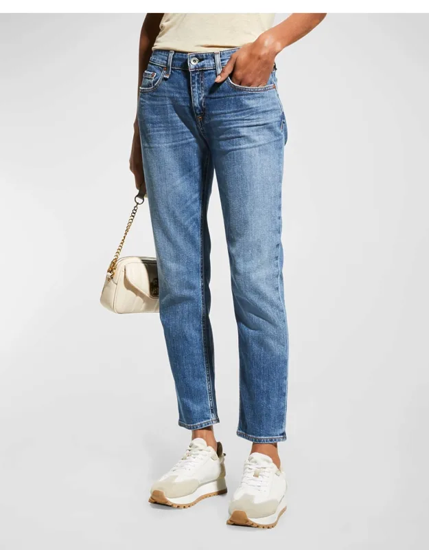 Dre Low-rise Slim Ankle Jeans With Cropped Legs And Five-pocket Style