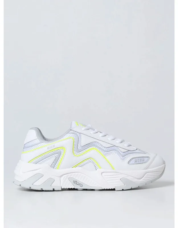 Sneakers In Leather And Mesh