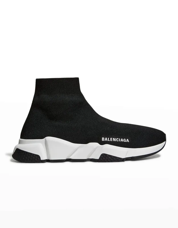 Speed Recycled Knit Sneakers With Chunky Heel And Bendable Rubber Sole