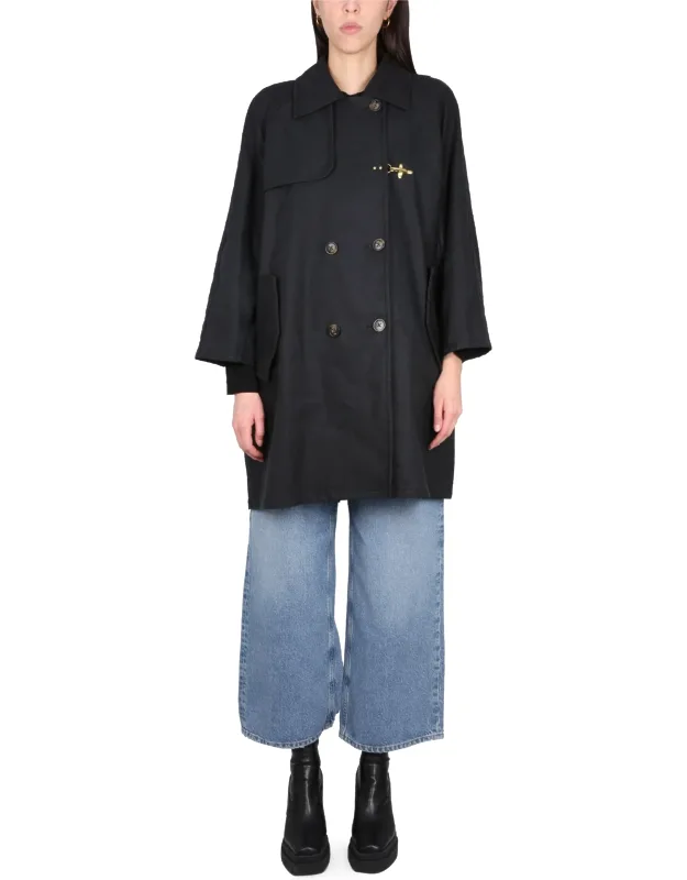 Trench Coat With Iconic Hook And Oversized Fit