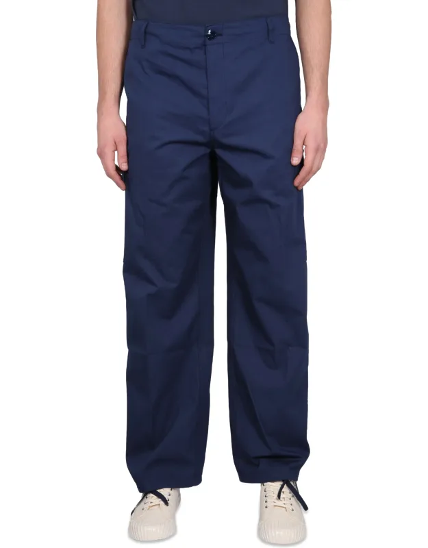 Cargo Pants With Button Closure And Patch Pockets
