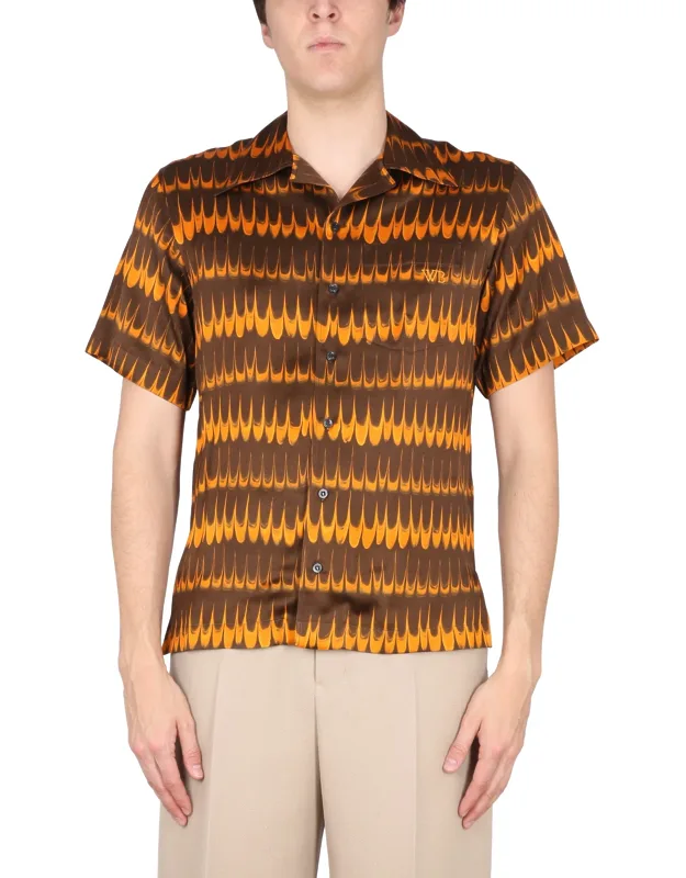 _rhythm Shirt With Bowling Neck And Logo Embossing_