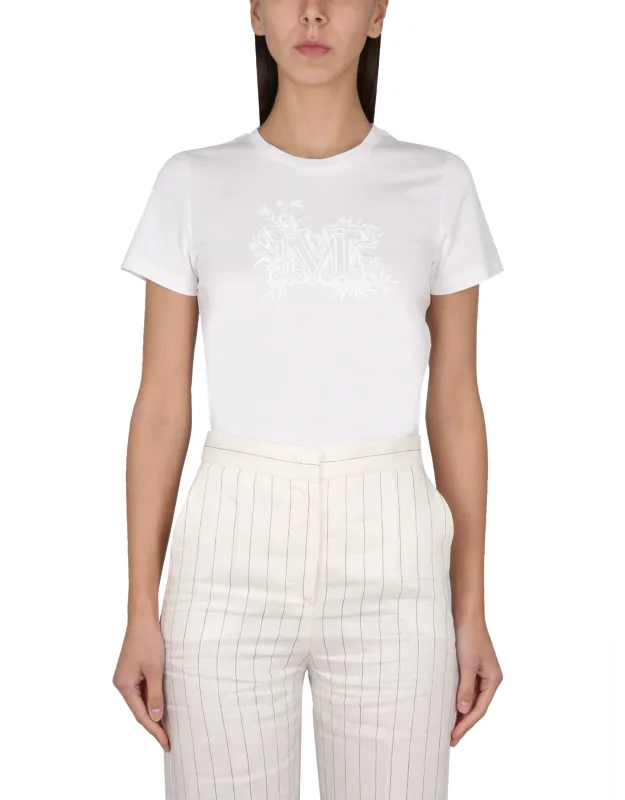 T-shirt With Logo Embroidery