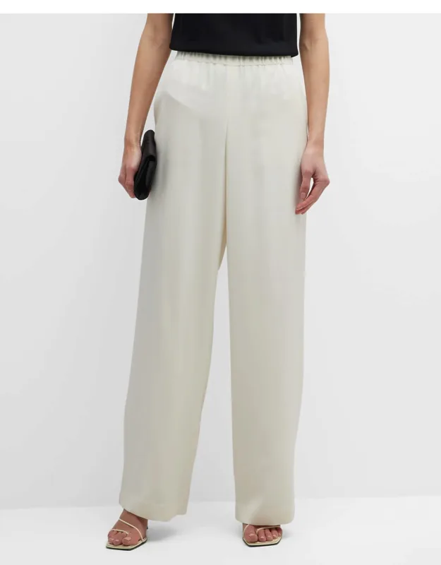 Wide-leg Stretch Silk Pants