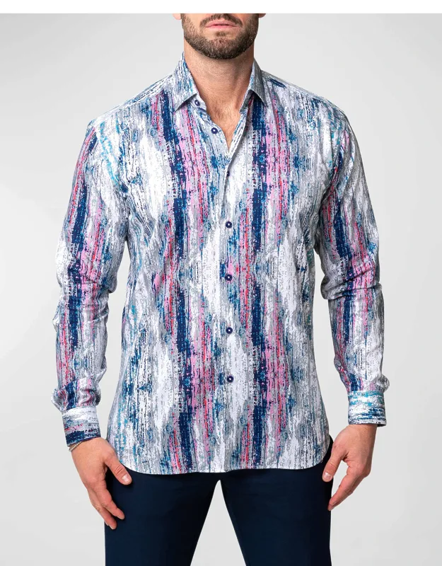 Fibonacci Multi-stripe Dress Shirt
