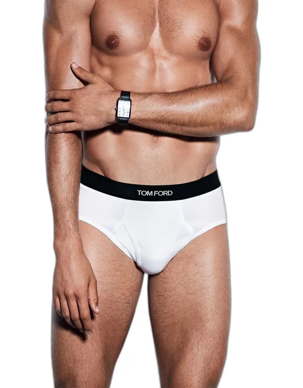 Jacquard Logo Cotton Briefs