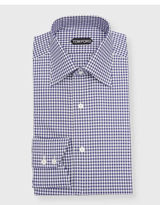 Gingham Check Slim Fit Dress Shirt