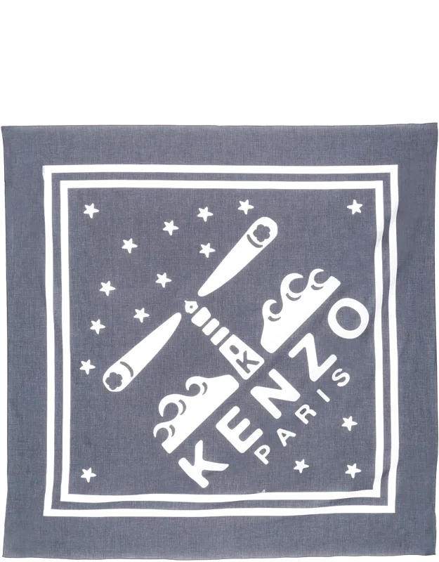 _lighthouse Large Scarf 100% Cotton Made In Italy_