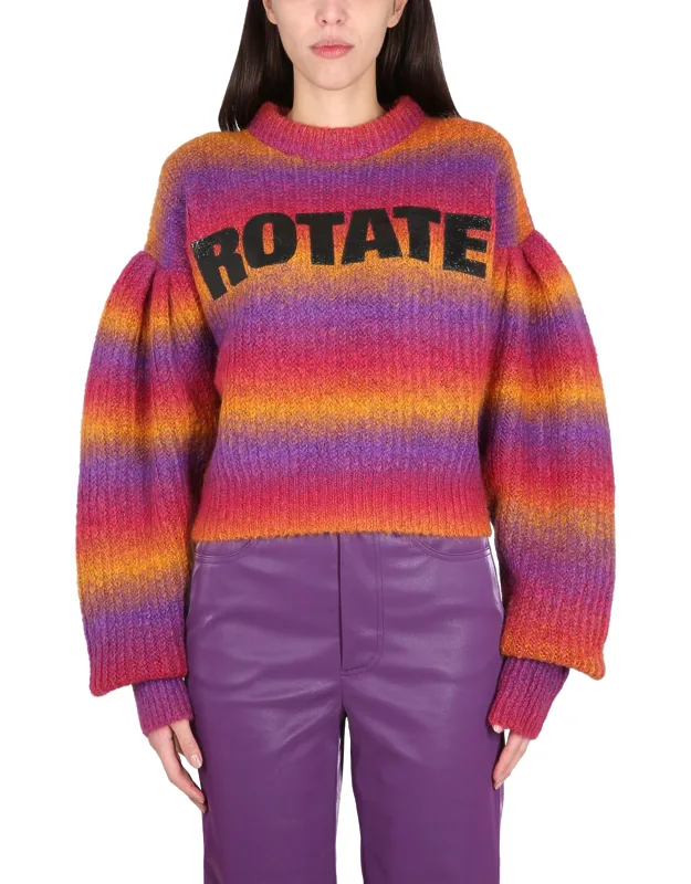 _rotate Crewneck Sweater With Logo_