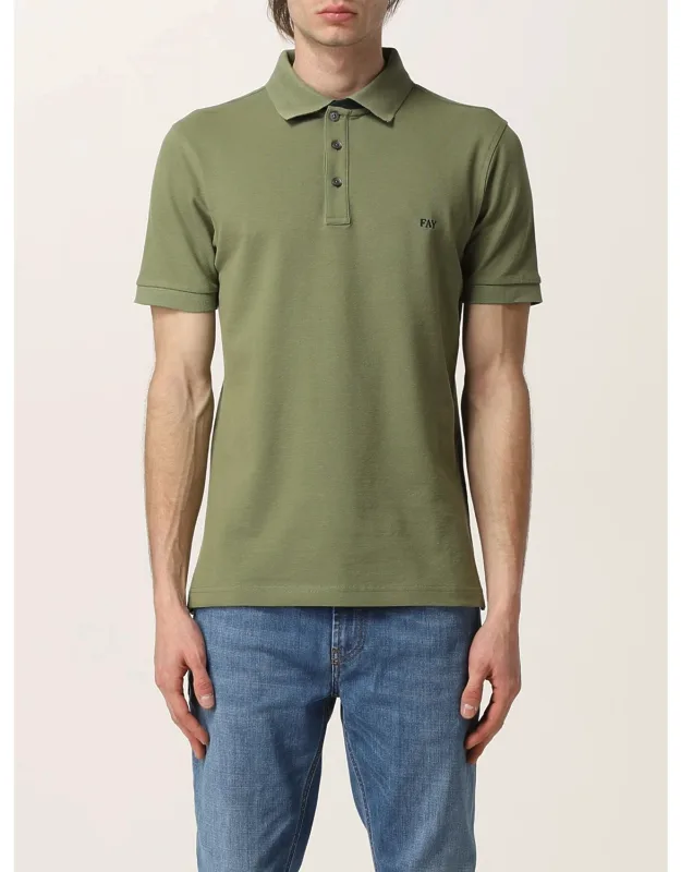 Stretch Cotton Polo Shirt With Logo