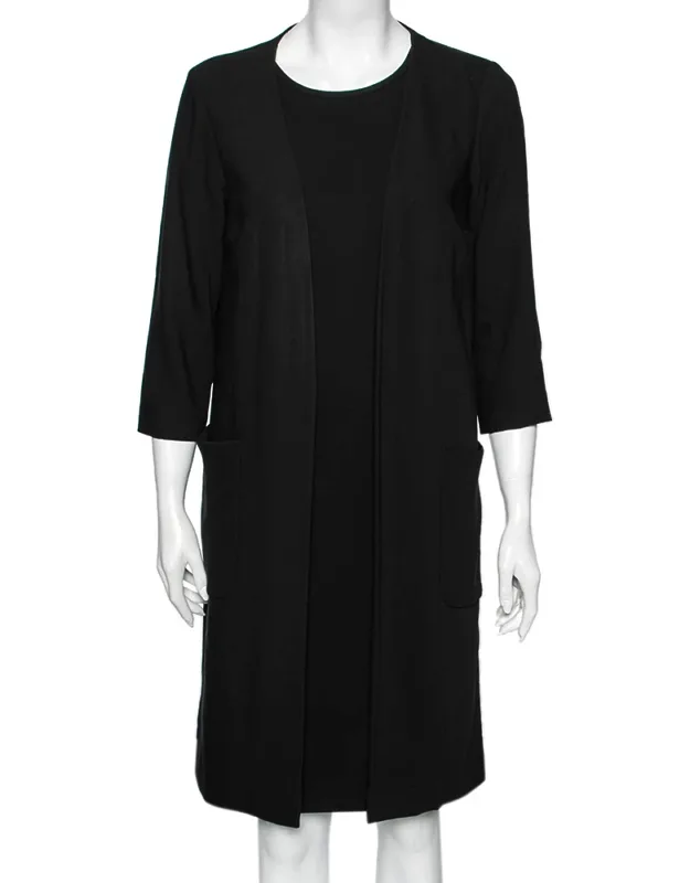 Crepe Overlay Detail Shift Dress