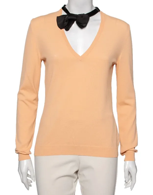 Knit V Neck Long Sleeve Sweater