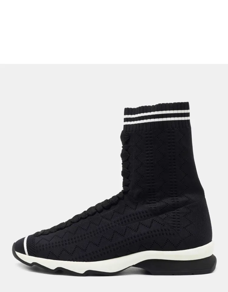 Fendi Knit Fabric Sock High Top Sneakers With Luxury Comfort And Style