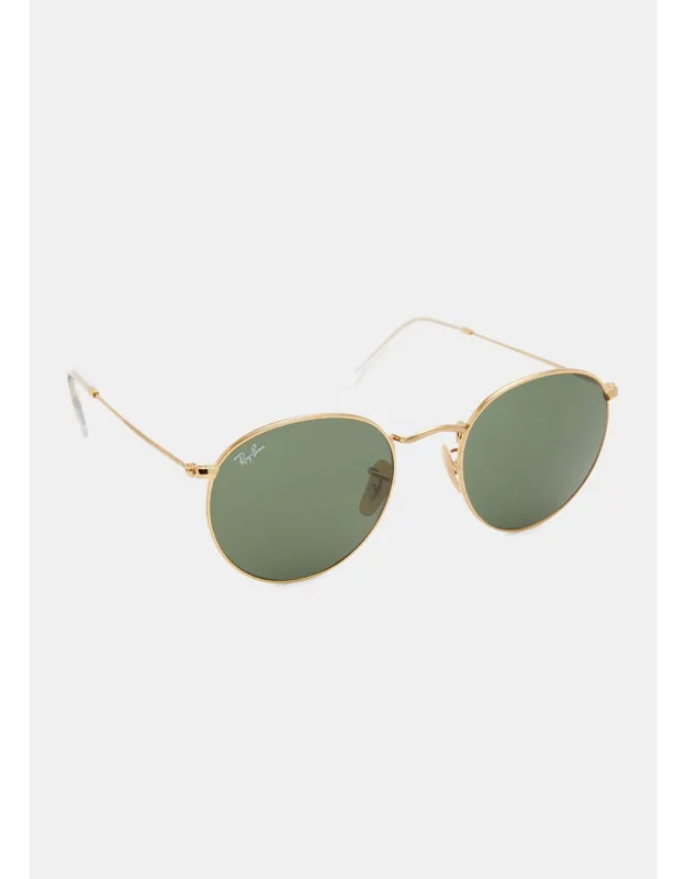 Round Monochromatic Metal Sunglasses