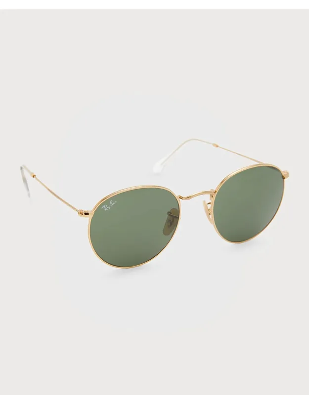 Round Monochromatic Metal Sunglass