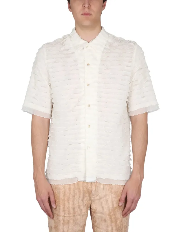 Séfr Shirt With French Collar And Mother Of Pearl Button Closure